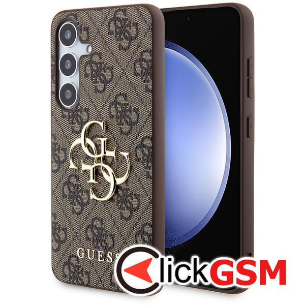 Guess - Hardcase 4G Big Metal Logo (GUHCS24M4GMGBR) - Samsung Galaxy S24 Plus - Brown