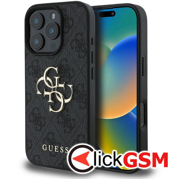 Guess - Hardcase 4G Big Logo (GUHCP16L4GMGGR) - iPhone 16 Pro - Black