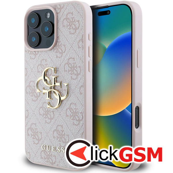 Guess - Hardcase 4G Big Logo (GUHCP16L4GMGPI) - iPhone 16 Pro - Pink