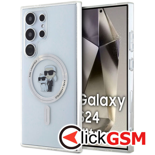 Karl Lagerfeld - IML MagSafe (KLHMS24LHGKCNOT) - Samsung Galaxy S24 Ultra - Transparent Karl&Choupette
