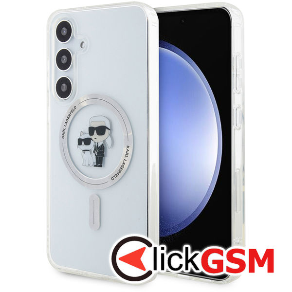 Karl Lagerfeld - IML MagSafe (KLHMS24SHGKCNOT) - Samsung Galaxy S24 - Transparent Karl&Choupette