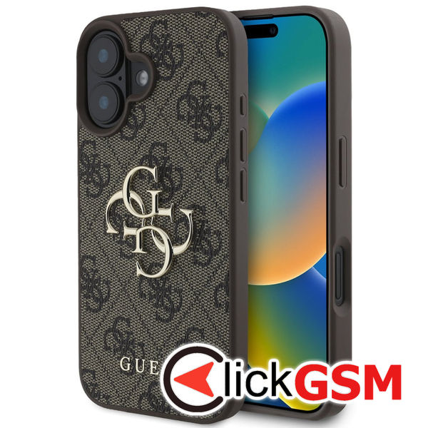 Guess - Hardcase 4G Big Logo (GUHCP16S4GMGBR) - iPhone 16 - Brown