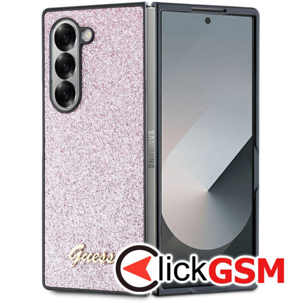 Guess - Glitter Script (GUHCZFD6HGGSHP) - Samsung Galaxy Z Fold6 - Pink