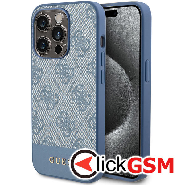 Guess - Hardcase 4G Stripe Collection (GUHCP15XG4GLBL) - iPhone 15 Pro Max - Blue