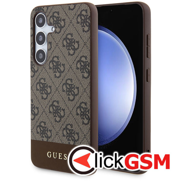 Guess - Hardcase 4G Stripe Collection (GUHCS24MG4GLBR) - Samsung Galaxy S24 Plus - Brown