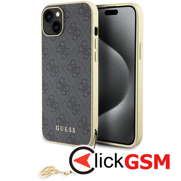 Guess - Hardcase 4G Charms Collection (GUHCP15SGF4GGR) - iPhone 15 - Grey