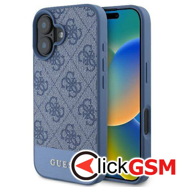 Guess - Hardcase 4G Bottom Stripe (GUHCP16SG4GLBL) - iPhone 16 - Blue