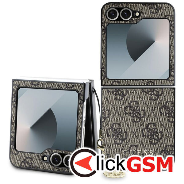 Guess - Hardcase 4G Charm (GUHCZF6GF4GBR) - Samsung Galaxy Z Flip6 - Brown