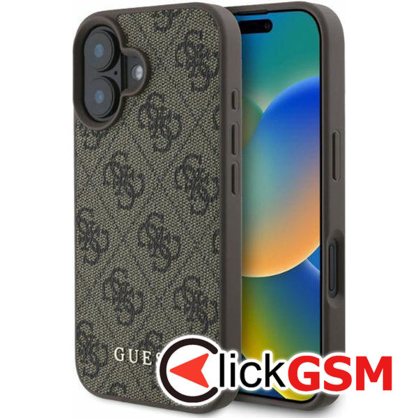 Guess - Hardcase 4G Classic (GUHCP16MG4GFBR) - iPhone 16 Plus - Brown