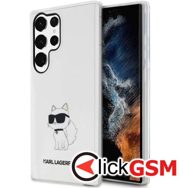 Karl Lagerfeld - Hardcase Transparent (KLHCS23LHNCHTCT) - Samsung Galaxy S23 Ultra - Ikonik Choupette