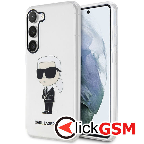 Karl Lagerfeld - Hardcase Transparent (KLHCS23SHNIKTCT) - Samsung Galaxy S23 - Ikonik Karl Lagerfeld