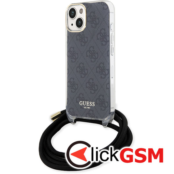 Guess - Crossbody Cord 4G Print (GUHCP15SHC4SEK) - iPhone 15 - Black