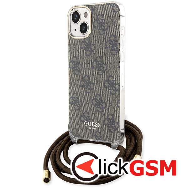 Guess - Crossbody Cord 4G Print (GUHCP15SHC4SEW) - iPhone 15 - Brown
