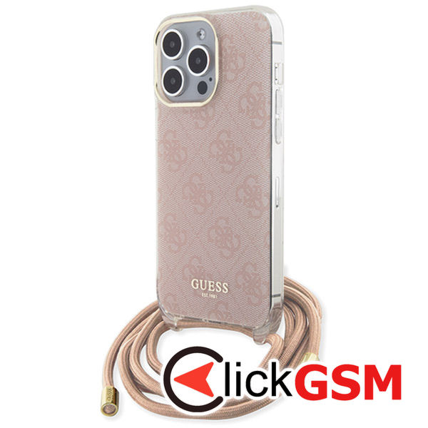Guess - Crossbody Cord 4G Print (GUHCP15XHC4SEP) - iPhone 15 Pro Max - Pink