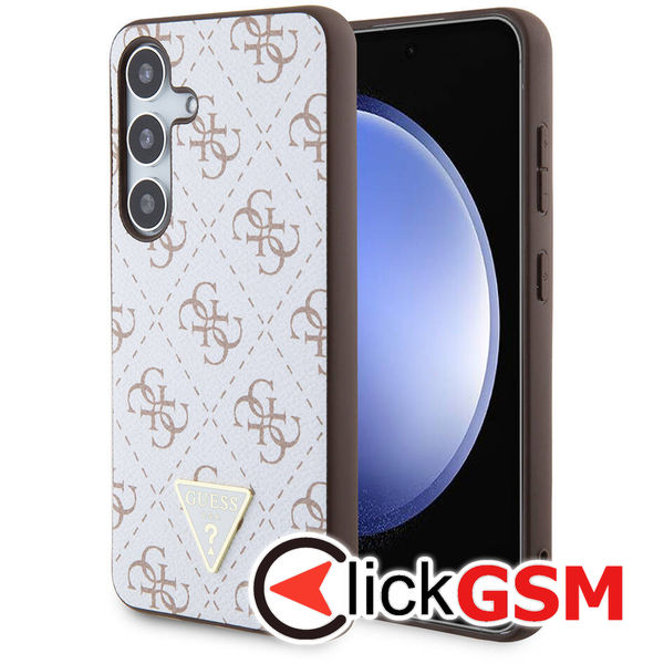 Guess - Hardcase 4G Triangle Metal Logo (GUHCS24SPG4GPH) - Samsung Galaxy S24 - White