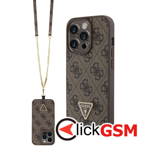 Guess - Crossbody 4G Metal Logo (GUHCP15LP4TDSCPW) - iPhone 15 Pro - Brown