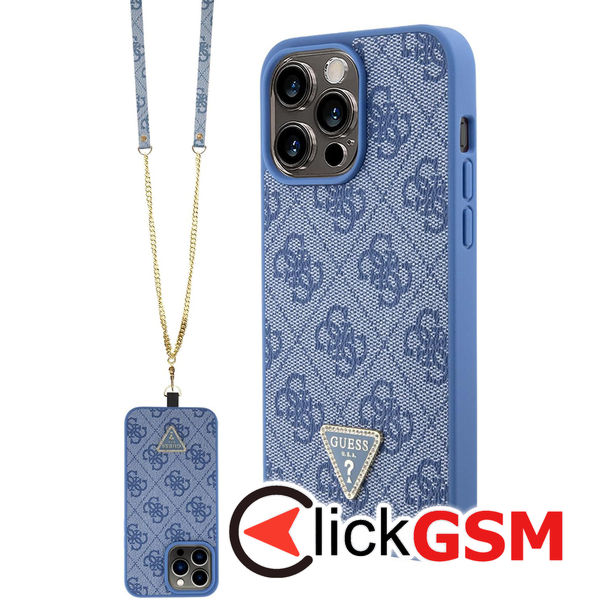 Guess - Crossbody 4G Metal Logo (GUHCP15LP4TDSCPB) - iPhone 15 Pro - Blue