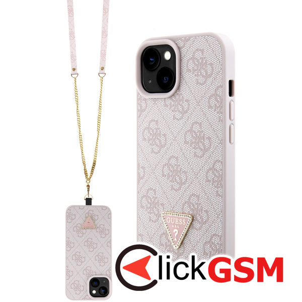 Guess - Crossbody 4G Metal Logo (GUHCP15MP4TDSCPP) - iPhone 15 Plus - Pink
