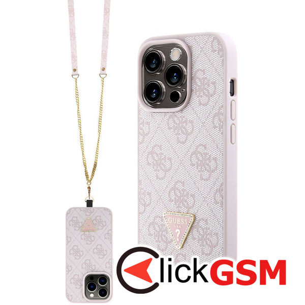Guess - Crossbody 4G Metal Logo (GUHCP15XP4TDSCPP) - iPhone 15 Pro Max - Pink