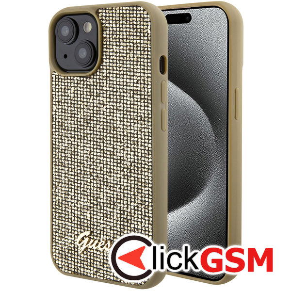 Guess - Disco Metal Script (GUHCP15SPMSDGSD) - iPhone 15 - Gold