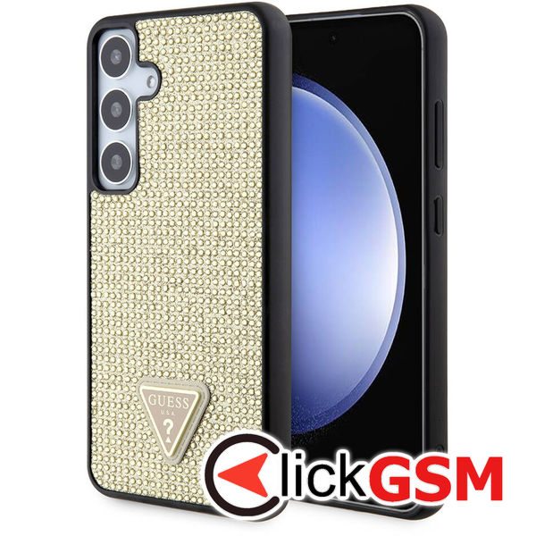 Guess - Rhinestone Triangle (GUHCS24MHDGPPD) - Samsung Galaxy S24 Plus - Gold
