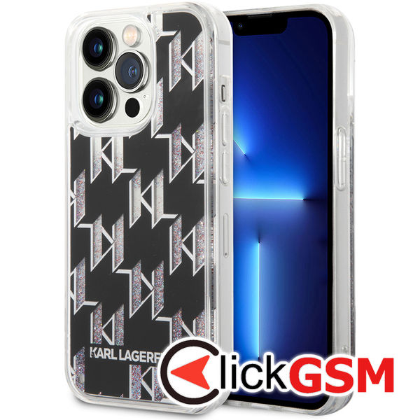 Karl Lagerfeld - Hardcase Liquid Glitter (KLHCP14LLMNMK) - iPhone 14 Pro - Monogram