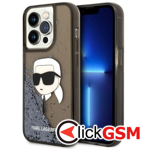 Karl Lagerfeld - Hardcase Glitter (KLHCP14LLNKHCK) - iPhone 14 Pro - Karl Head
