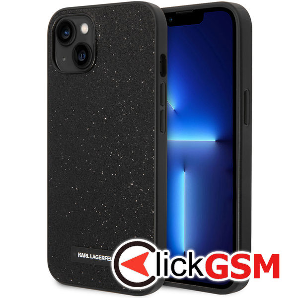 Karl Lagerfeld - Hardcase Glitter (KLHCP14MG2ELK) - iPhone 14 Plus - Plaque Logo