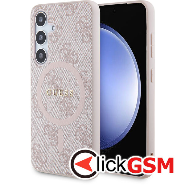 Guess - 4G Collection Leather MagSafe (GUHMS24SG4GFRP) - Samsung Galaxy S24 - Pink