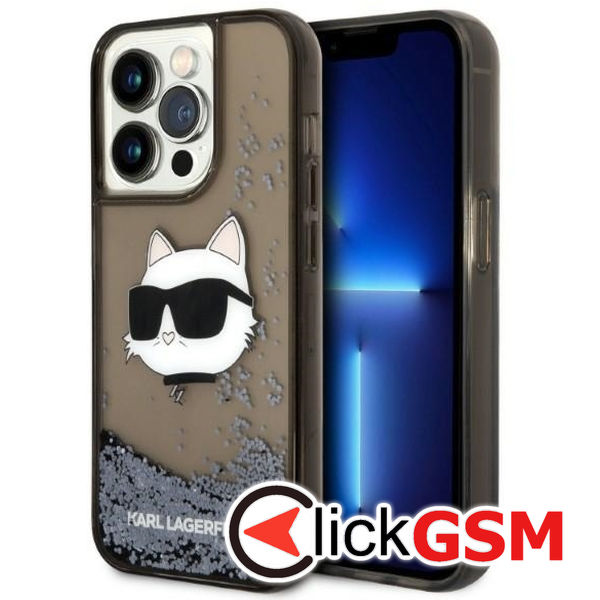 Karl Lagerfeld - Hardcase Glitter (KLHCP14XLNCHCK) - iPhone 14 Pro Max - Choupette Head