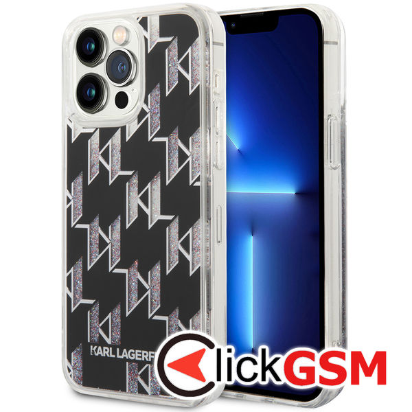 Karl Lagerfeld - Hardcase Liquid Glitter (KLHCP14XLMNMK) - iPhone 14 Pro Max - Monogram
