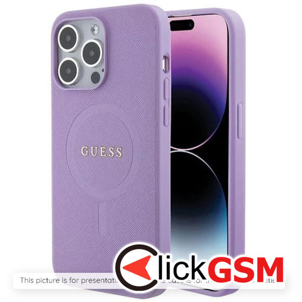 Guess - Saffiano MagSafe (GUHMP16SPSAHMCU) - iPhone 16 - Purple