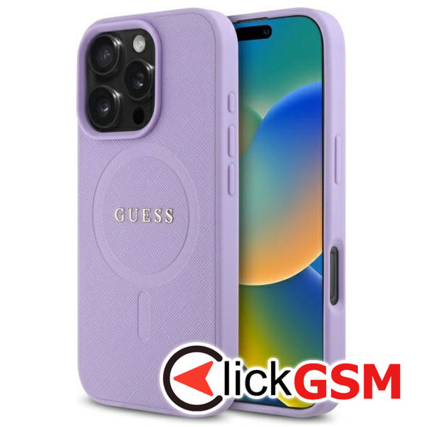 Guess - Saffiano MagSafe (GUHMP16XPSAHMCU) - iPhone 16 Pro Max - Purple