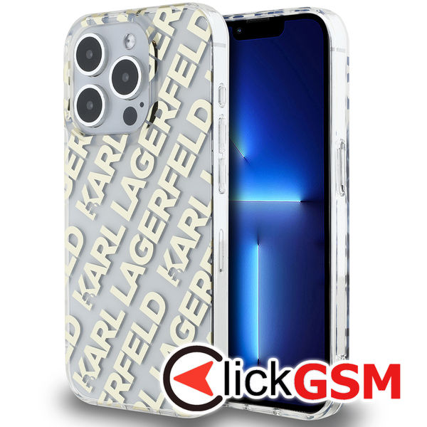 Karl Lagerfeld - IML Luxury (KLHCP15XHKFOEMD) - iPhone 15 Pro Max - Gold Fullover Logo