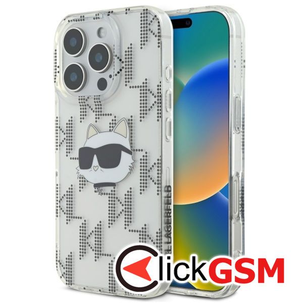 Karl Lagerfeld - IML Luxury Electroplated (KLHCP16LHKLPCHT) - iPhone 16 Pro - Transparent Choupette Head
