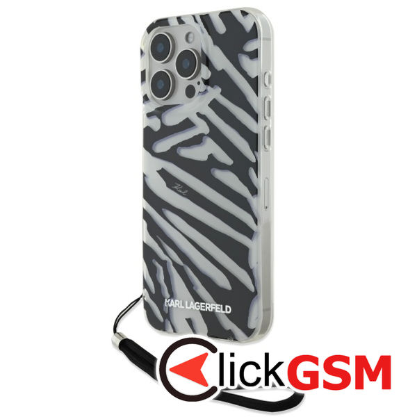 Karl Lagerfeld - IML Luxury (KLHCP16XHZBPKCCK) - iPhone 16 Pro Max - Zebra Pattern&Cord
