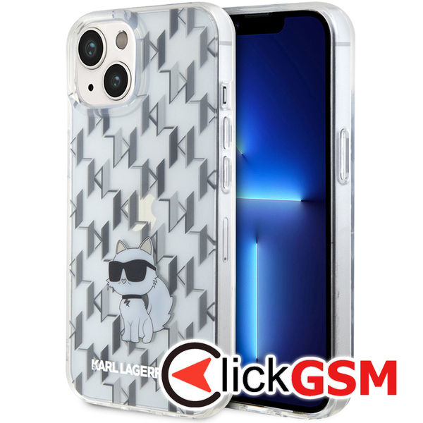 Karl Lagerfeld - Hardcase Monogram (KLHCP15SHNCMKLT) - iPhone 15 - Transparent Choupette