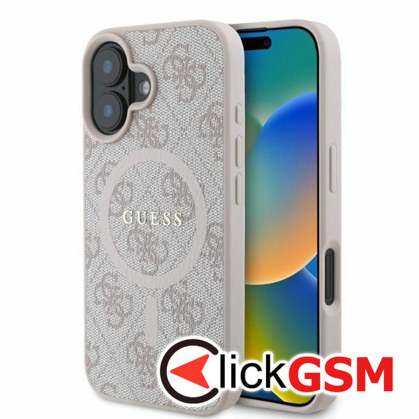 Guess - 4G Ring Classic Logo MagSafe (GUHMP16SG4GFRP) - iPhone 16 - Pink