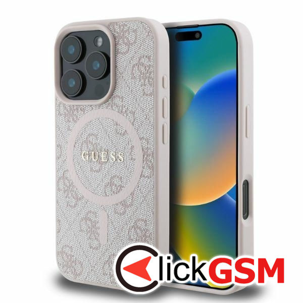 Guess - 4G Ring Classic Logo MagSafe (GUHMP16XG4GFRP) - iPhone 16 Pro Max - Pink