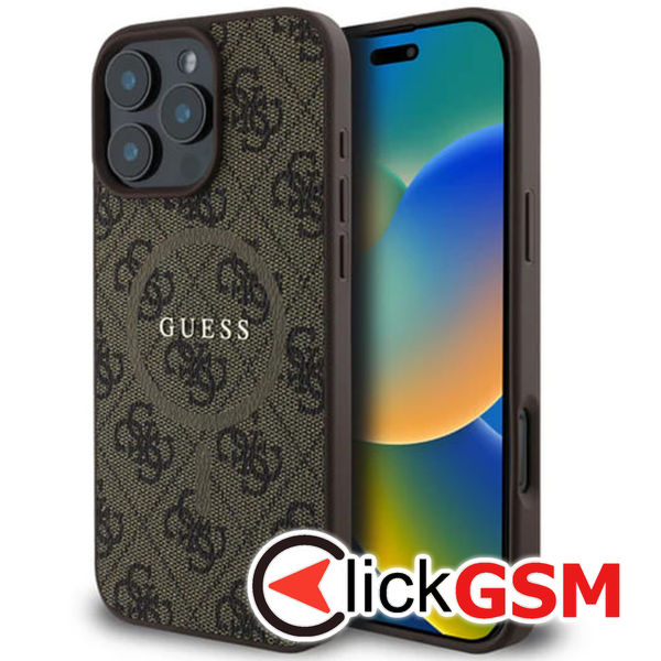 Guess - 4G Ring Classic Logo MagSafe (GUHMP16XG4GFRW) - iPhone 16 Pro Max - Brown