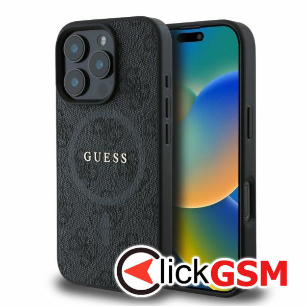 Guess - 4G Ring Classic Logo MagSafe (GUHMP16XG4GFRK) - iPhone 16 Pro Max - Black
