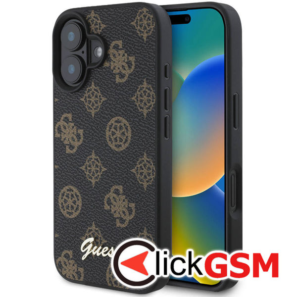 Guess - Peony Script MagSafe (GUHMP16MPGPYSK) - iPhone 16 Plus - Black