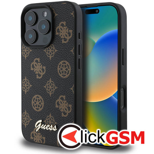 Guess - Peony Script MagSafe (GUHMP16LPGPYSK) - iPhone 16 Pro - Black