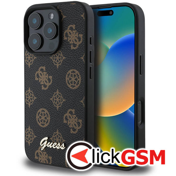 Guess - Peony Script MagSafe (GUHMP16XPGPYSK) - iPhone 16 Pro Max - Black