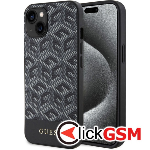 Guess - GCube Stripes MagSafe (GUHMP15SHGCFSEK) - iPhone 15 - Black