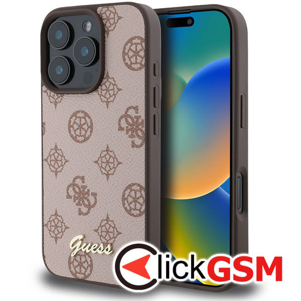Guess - Peony Script MagSafe (GUHMP16XPGPYSW) - iPhone 16 Pro Max - Brown