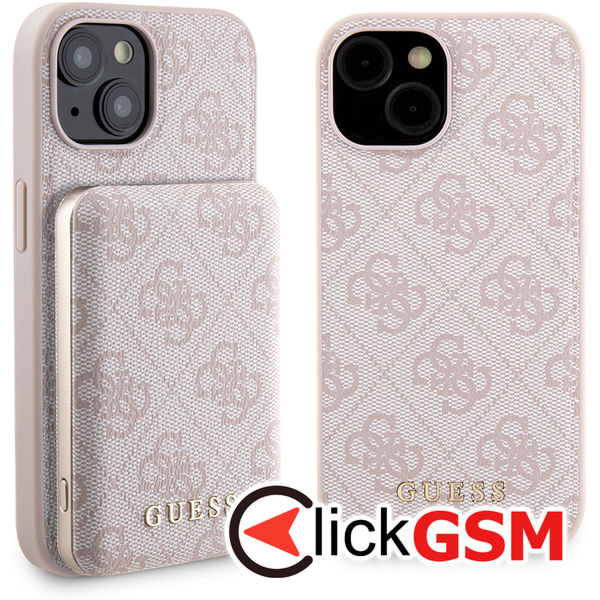 Guess - Hardcase Powerbank MagSafe (GUBPM5P15S4GEMGP) - iPhone 15 - Pink