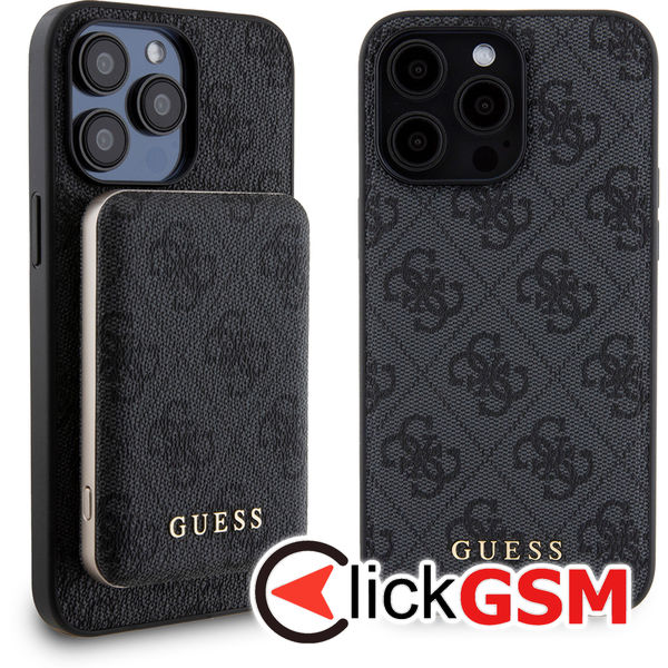 Guess - Hardcase Powerbank MagSafe (GUBPM5P15X4GEMGK) - iPhone 15 Pro Max - Black