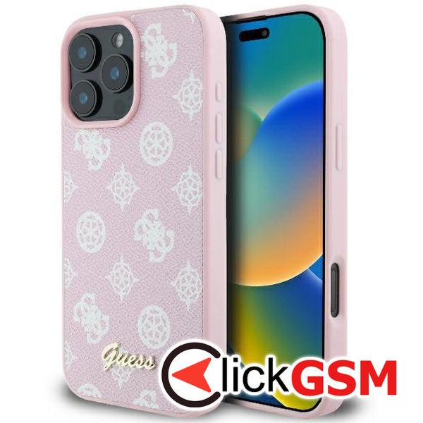 Guess - Peony Script MagSafe (GUHMP16LPGPYSP) - iPhone 16 Pro - Pink