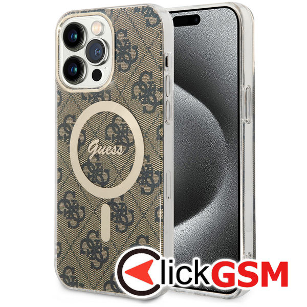 Guess - IML 4G MagSafe (GUHMP15LH4STW) - iPhone 15 Pro - Brown